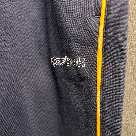 NWT -  Reebok Te Piping Jogger Pants, Vector Navy/Yellow - Size XL - Picture 8 of 9